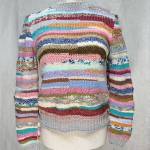Multicolor Patchwork‎ scrappy fairy grunge cottagecore Women's Sweater
